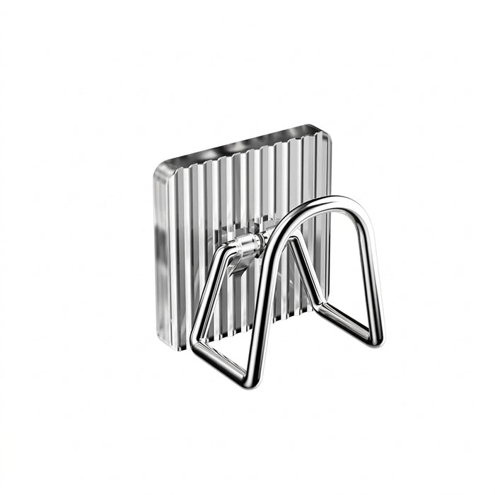 Adhesive 304 Stainless Steel Sink Sponge Holder — Brushed Peel‑and‑Stick Organiser