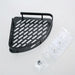 Tension-Mounted Stainless Steel Corner Shower Caddy — Single Tier