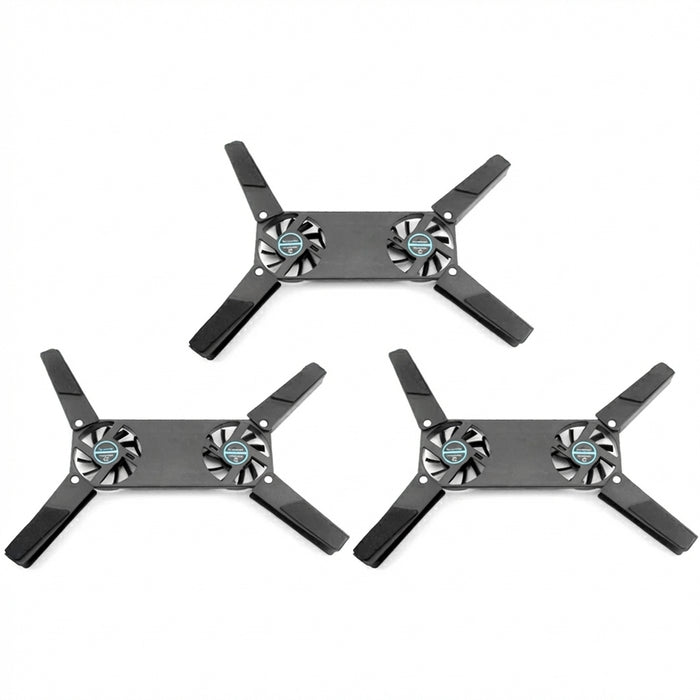 Foldable Laptop Cooler with Dual 60mm Fans — USB-Powered Stand for 7–15-inch Notebooks