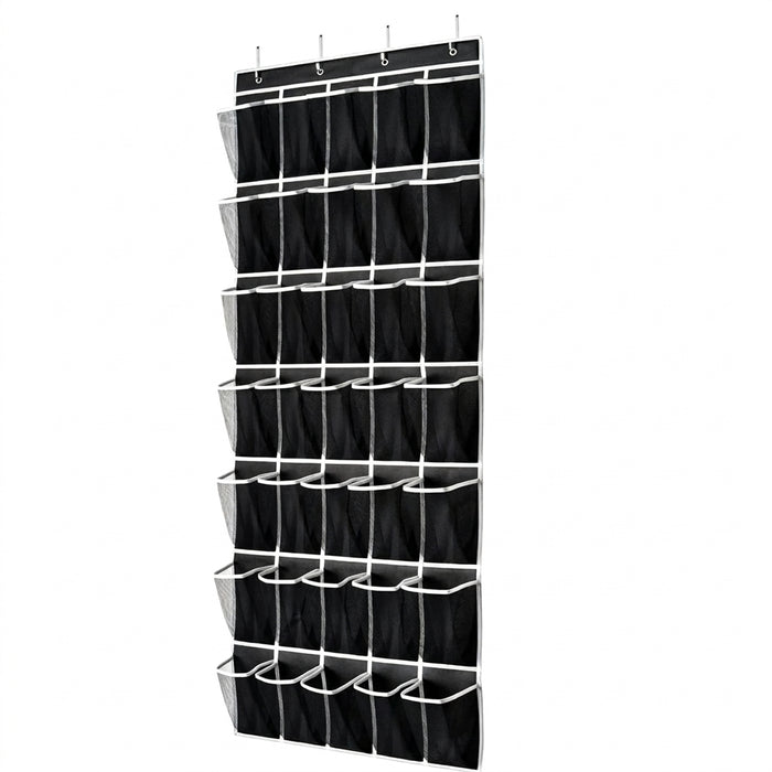 35-Pocket Over-the-Door Shoe Organiser – Breathable Mesh Hanging Storage