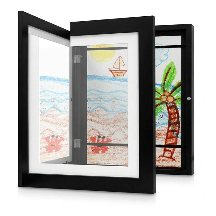 A3 & A4 Magnetic Kids Art Frame — Front-Open, Changeable Display for Posters & Photos