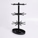 Rotatable 2- or 3-Tier Jewellery Display Stand — 16 or 24 Hooks, Black or Transparent