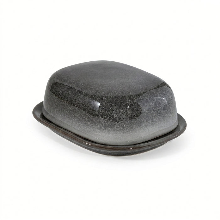 Retro Kiln-Change Porcelain Butter Dish with Lid — Countertop Butter Keeper