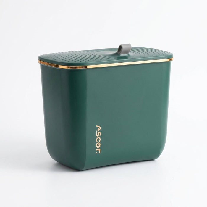 Hanging Bin for Cabinet Door with Lid — Wall-Mounted Kitchen & Bathroom Bin