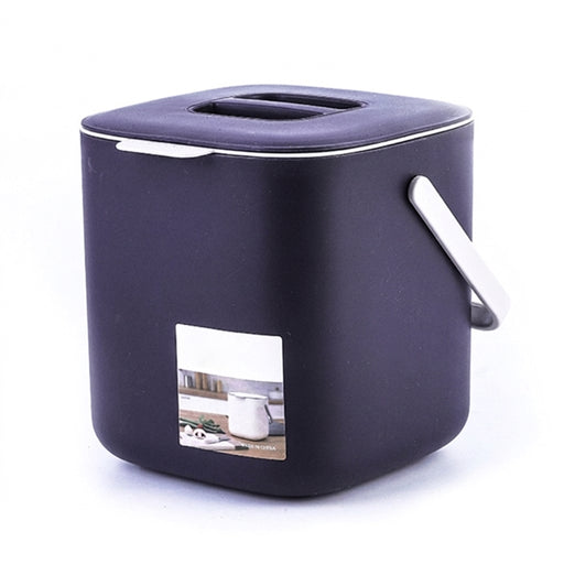 2-Tier 4L Plastic Kitchen Waste Bin with Handle, Compost Drainer & Inner Tank