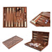 Foldable Wooden Backgammon Set 11–17 inch — Handmade, Foldable Board with Accessories