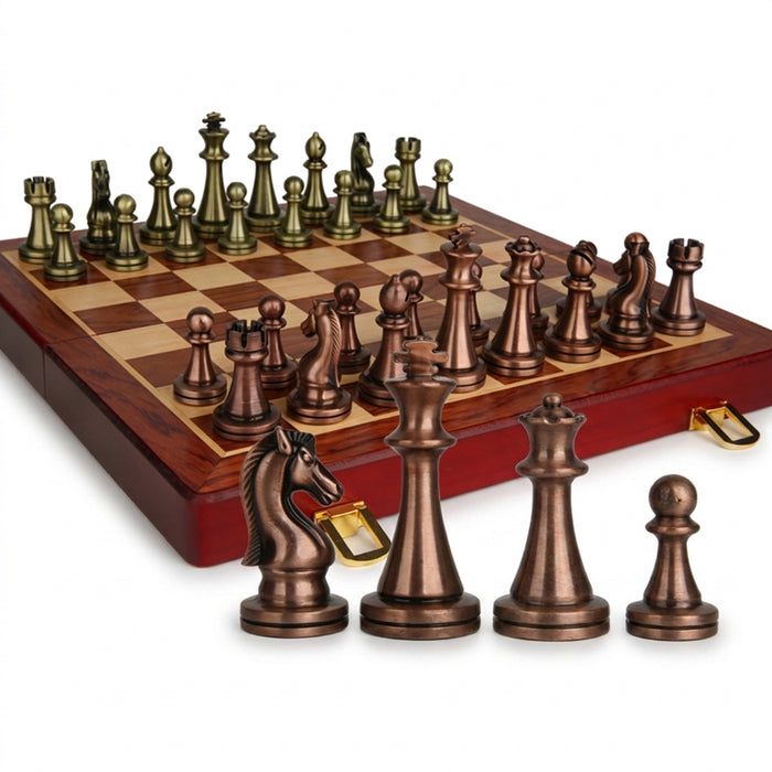 Pro Metal Magnetic Chess Set – Folding Travel Board for Adults & Kids