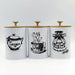 3-Piece Kitchen Canister Set — Coffee, Sugar & Tea Storage with Bamboo Lids