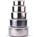5-Piece Stainless Steel Mixing Bowl Set with Lids — Stackable & Dishwasher Safe