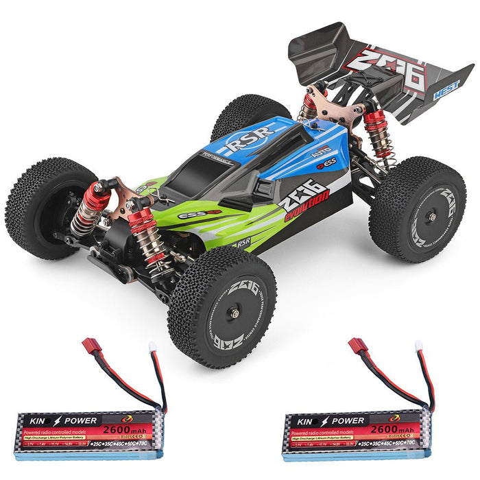 Wltoys 144001 1/14 2.4G 4WD High Speed Racing RC Car Vehicle Models 60km/h Two Battery 7.4V 2600mAh - Shopsta EU